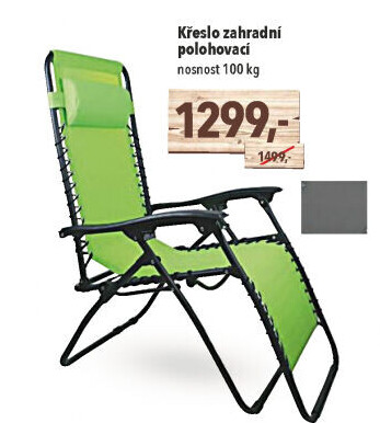 Zahradní polohovatelné křeslo