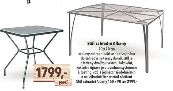 Zahradní stůl Albany