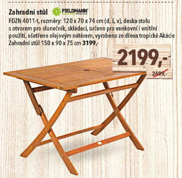 Zahradní stůl Fieldmann FDZN 4011-T