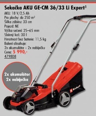 Aku sekačka Einhell GE-CM 36/33 Li