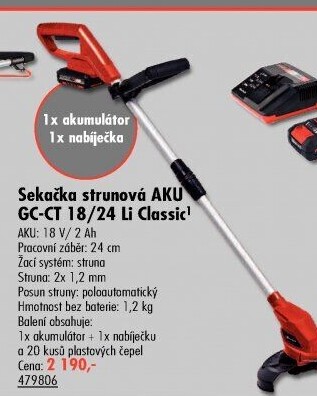 Aku strunová sekačka GC-CT 18/24 Einhell Classic