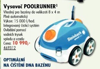 Bazénový elektrický vysavač Poolrunner Steinbach