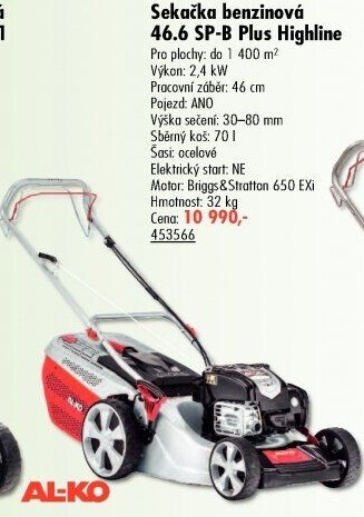 Benzínová rotační sekačka 46.6 SP-B Plus Highline AL-KO