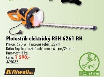 Benzínové nůžky na živý plot Riwall REH6261RH