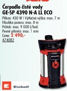 Čerpadlo vodu Einhell GE-SP 4390 N-A LL ECO Expert