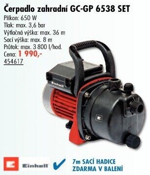 Čerpadlo zahradní Einhell GC-GP6538SET