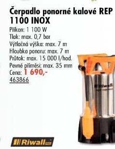 Elektrické kalové čerpadlo Riwall Rep 1100 Inox