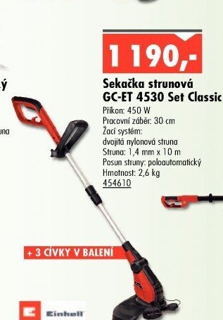 Sekačka strunová elektrická Einhell GC-ET 4530 Set Classic