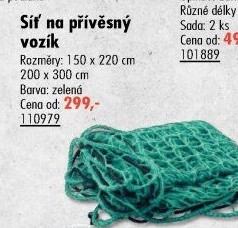 Síť na přívěsný vozík