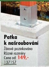 Šroubovací patka