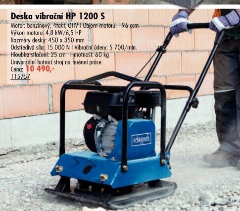 Vibrační deska Scheppach HP 1200 S