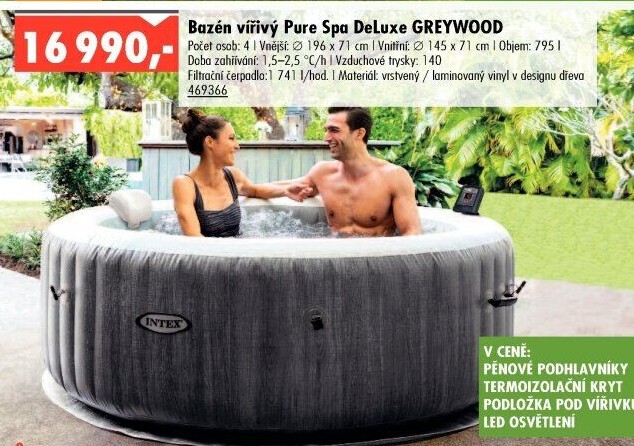 Vířivka Intex Pure Spa DeLuxe Greywood