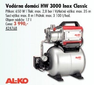 Vodárna domácí HW 3000 INOX Classic Al-ko
