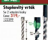 Vrták stupňovitý terasový Spax