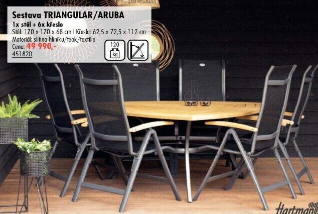 Zahradní set Triangular/Aruba Hartman