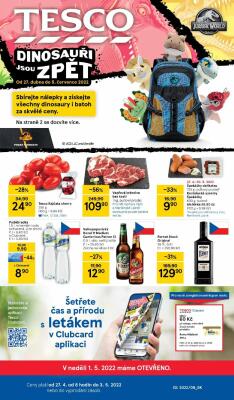 akční leták Tesco 27.4.2022-3.5.2022