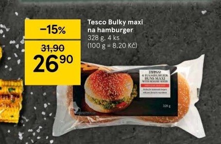 Bulka na hamburger Tesco