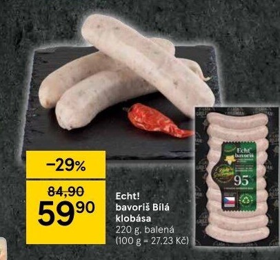 Klobásy Echt Bavoriš Láďa Grileman Kostelecké uzeniny