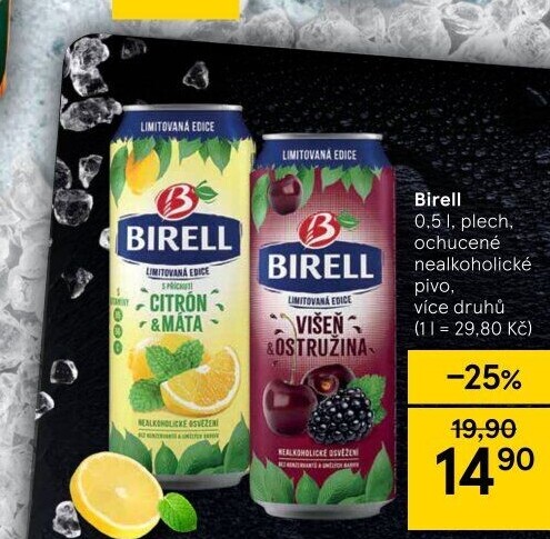 Nealkoholické pivo ochucené Birell