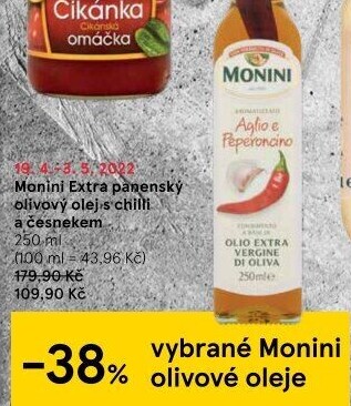 Olivový olej extra panenský ochucený Monini