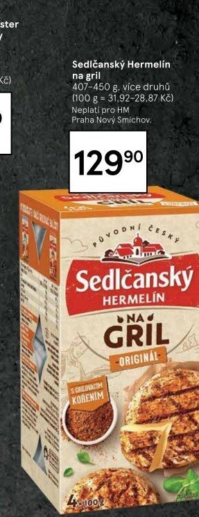 Sýr Hermelín na gril Sedlčanský