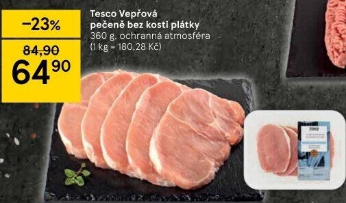 Vepřová pečeně bez kosti Tesco