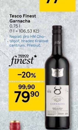 Víno Garnacha Campo de Borja Tesco Finest