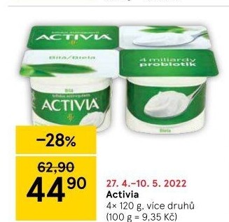 Bílý jogurt Activia Danone