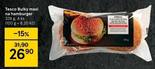Bulka na hamburger Tesco
