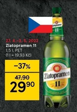 Pivo světlý ležák 11° Zlatopramen
