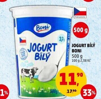 Bílý jogurt Boni