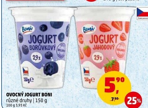 Jogurt ochucený Boni