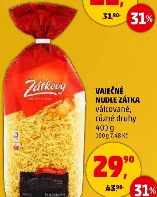 Polévkové nudle Zátkovy