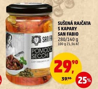 Sušená rajčata v oleji s kapary San Fabio