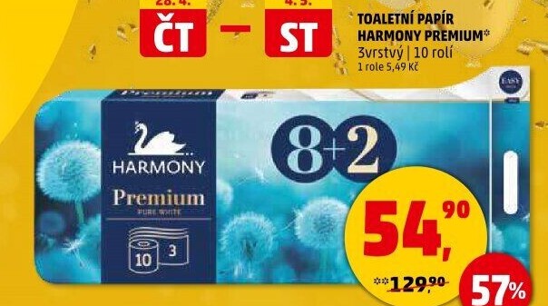 Toaletní papír 3vrstvý Premium Harmony