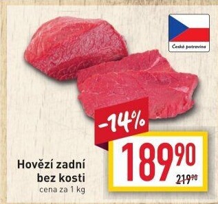 Hovězí zadní bez kosti