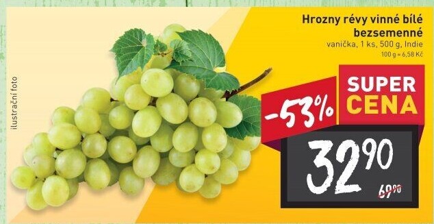 Hrozny bílé bezsemenné
