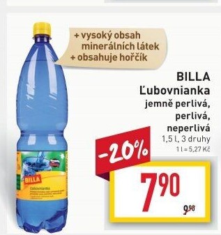 Minerální voda Lubovnianka Billa