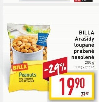 Pražené arašídy Billa