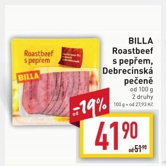 Roastbeef s pepřem Billa