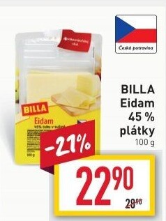Sýr Eidam 45% Billa