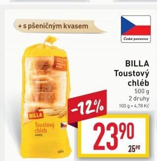 Toustový chléb Billa