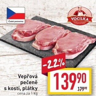 Vepřová pečeně s kostí Vocílka