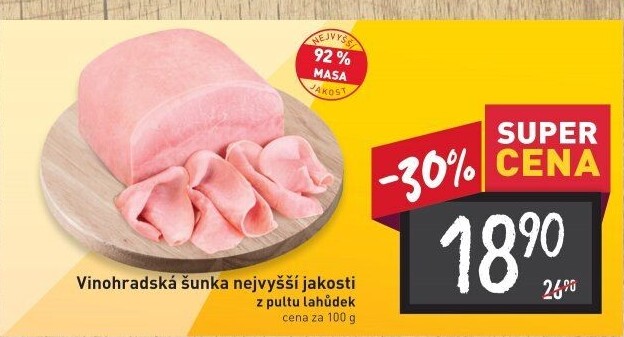 Vinohradská šunka nejvyšší jakosti