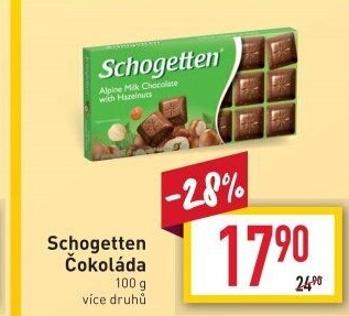Čokoláda Schogetten Trumpf