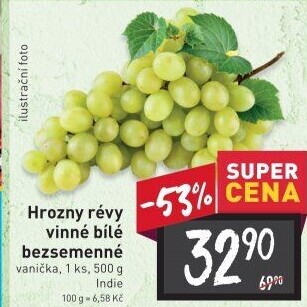 Hrozny bílé bezsemenné