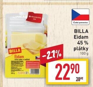 Sýr Eidam 45% Billa
