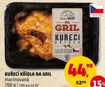 Kuřecí křídla marinovaná Na gril Penny