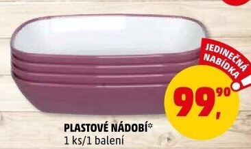 Plastové nádobí