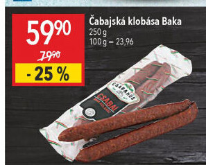 Čabajská klobása Baka Csabahús